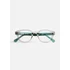 Kép 1/6 - Agora Gray Optika szemüveg – prémium acetát keret, időtlen vintage stílus, modern elegancia, kristályszürke elülső rész, átlátszó zöld szárak, Olaszországban kézzel készült