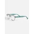 Kép 2/6 - Agora Gray Optika szemüveg – prémium acetát keret, időtlen vintage stílus, modern elegancia, kristályszürke elülső rész, átlátszó zöld szárak, Olaszországban kézzel készült